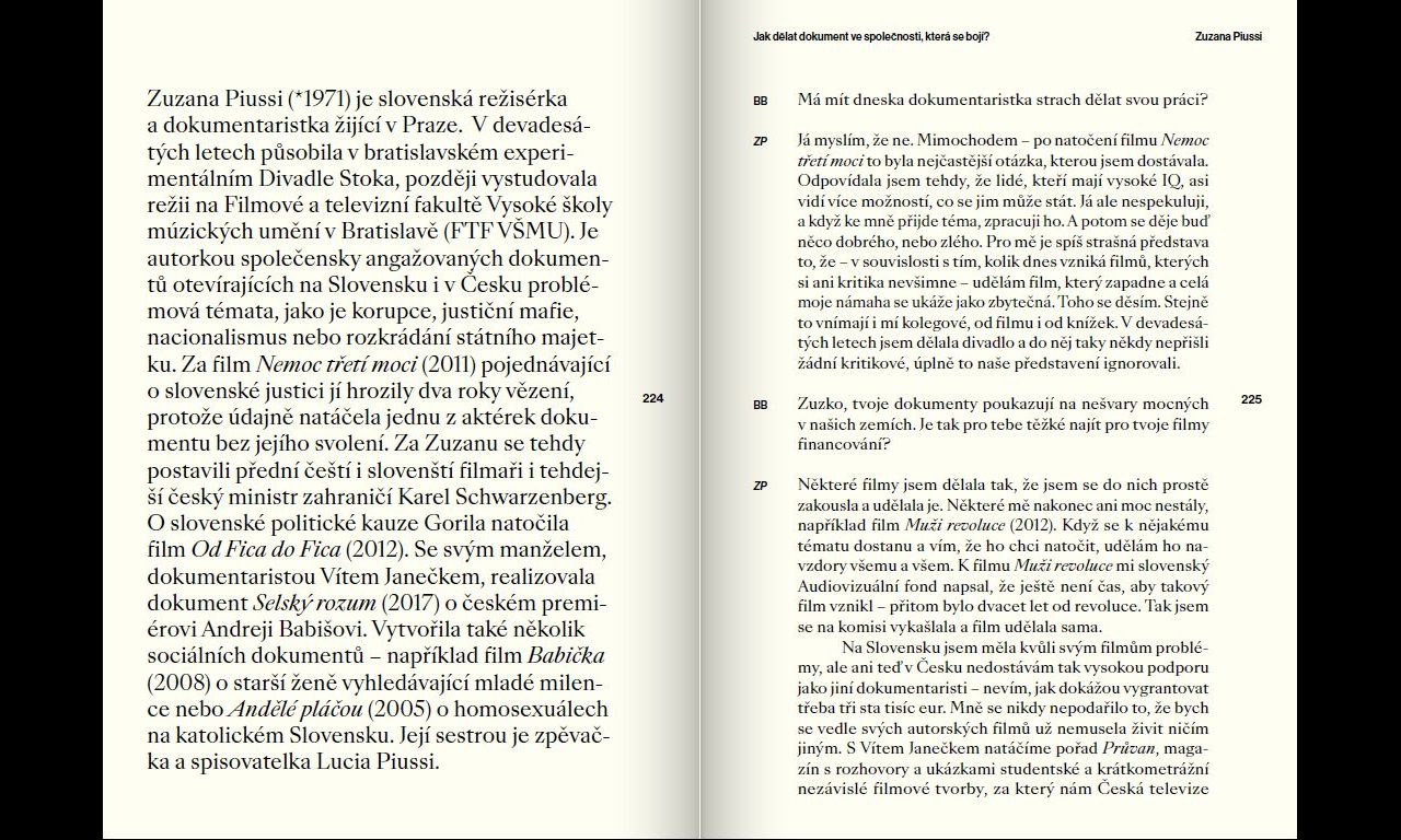 Zuzana Piussi: Jak dělat dokument ve společnosti, která se bojí?